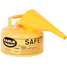 Safety Can,Funnel,Type I,1 Gal,Yellow