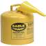 Type I Safety Can w/Funnel,5 Gal,Yellow