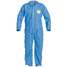Collared Coverall,Open,Blue,