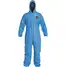 Hooded Coverall,Elastic,Blue,