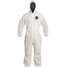 Hooded Disp. Coverall,White,Xl,