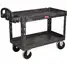 Utility Cart,Lipped,Black,5 In