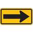 Traffic Sign,12 x 24In,Bk/Yel,