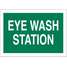 Eye Wash Sign,7 x 10In,Wht/Grn,