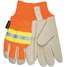Leather Palm Gloves,Pigskin,L,