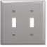 Wall Plate,Switch,2Gang,Gray