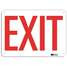 Exit Sign,10x7 In.,Red/White,