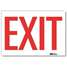Exit Sign,10x7 In.,Red/White,