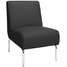 Armless Chair,Black,Vinyl/Wood/
