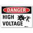 Danger Sign,7x5 In.,English