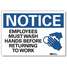 Notice Sign,7x5 In.,English