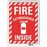 Fire Extinguisher Sign,10x7 In.