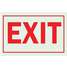 Exit Sign,10 x 14In,R/Wht,Exit,
