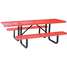 Picnic Table, W x96" D,Red