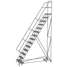 Rolling Ladder,14 Step,Steel,