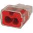 Push-In Connector, 2-Port, Red,