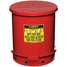 Safety Cans,14 Gallon,Foot Pedal,Red