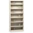 Bookcase,Steel,7 Shelves,Putty