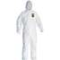 Hooded Disp. Coveralls,White,