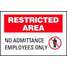 Safety Sign, Restricted Area