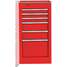 Side Cabinet,Red,15 In. W,6