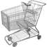 Wire Shopping Cart,40-3/4 In. L