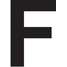 4" Black Decal Letter F