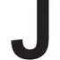3" Black Decal Letter J