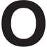 2" Black Decal Letter O
