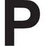 2" Black Decal Letter P