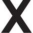2" Black Decal Letter X