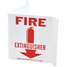 Fire Ext Sign,5-1/2"x10", Fext