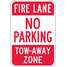 Fire Lane Sign,18 x 12In,R/Wht,