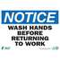 Sign Ntc Wash Hands Adhv 10X14