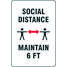 Social Distancing Sgn 18X12 Al