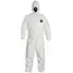 Hooded Coverall,Elastic,Whi,M
