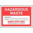 Hazardous Waste Label,White/