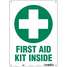 First Aid Sign,10" Wx14" H,0.
