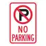 No Parking Sign,12" W,18" H,0.