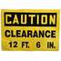 Sign Clearance Ht 12'6" Yellow