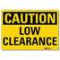 Safety Sign,Low Headroom,5in.H