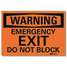 Emergency Exit Sign,Black/