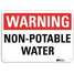 Warning Sign,Non Potable Water,