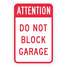 Garage No Parking Sign,18" x