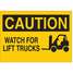 Caution Sign, 10X14, Blk/Yel