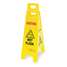 Floor Safety Sign,Yellow,Hdpe,