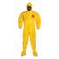 Hooded Coverall w/Socks,Yellow,