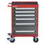 Rolling Tool Cabinet, Red,Ind