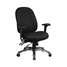 Desk Chair,Fabric,Black,18-22"