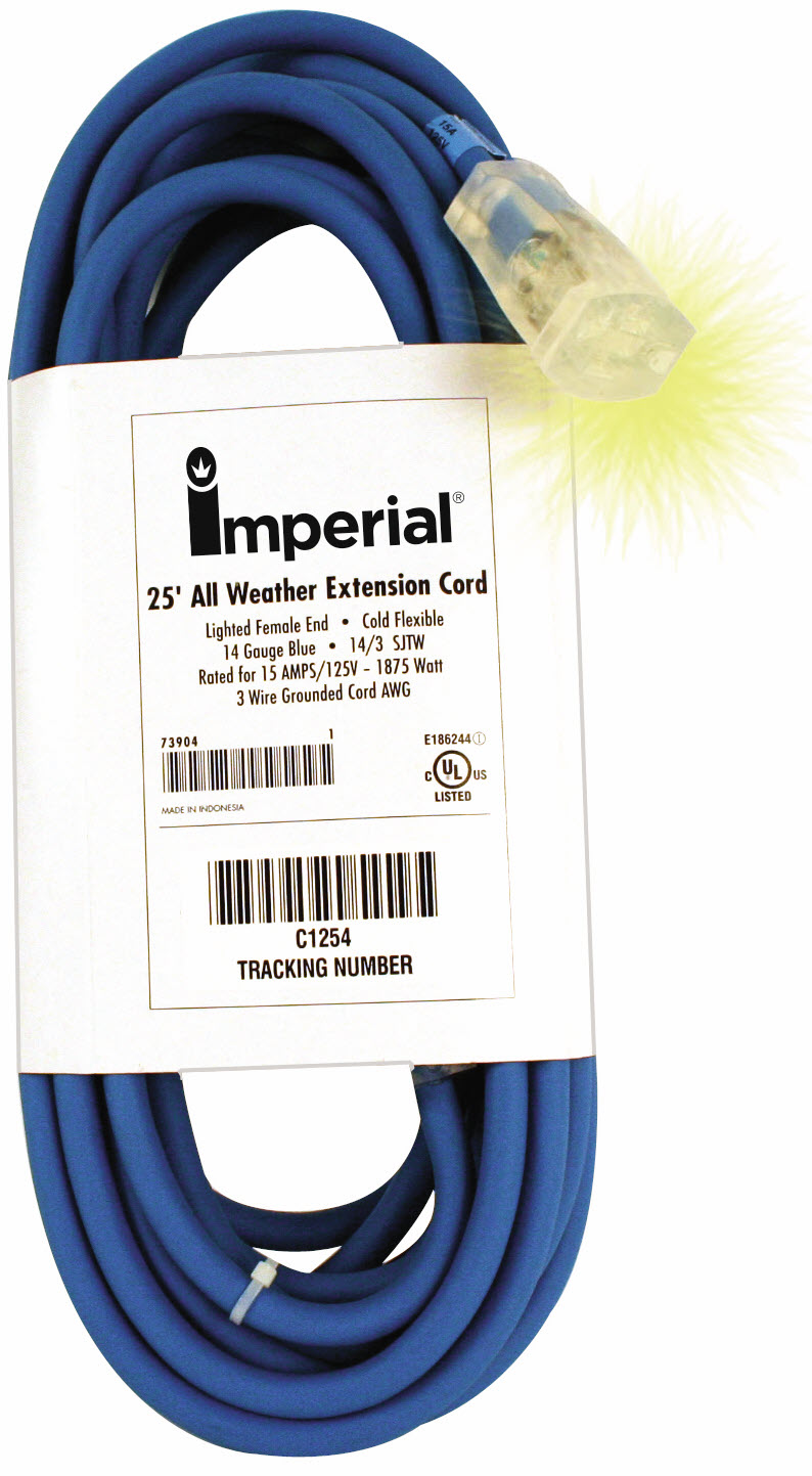 73905 Imperial® 50 ft., Heavy Duty AllWeather Extension Cord, 14/3